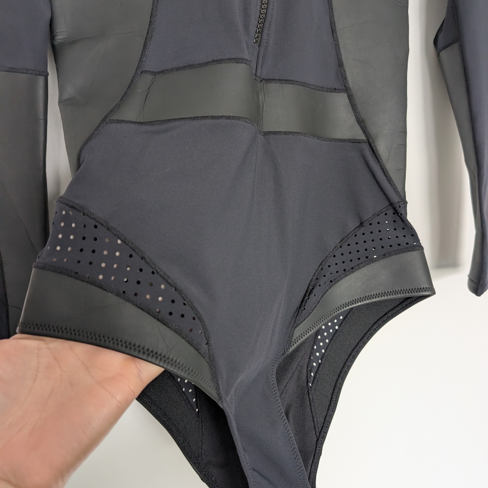 Rip Curl Black Long-Sleeve Front-Zip One-Piece Swimsuit - Picture 4 of 7